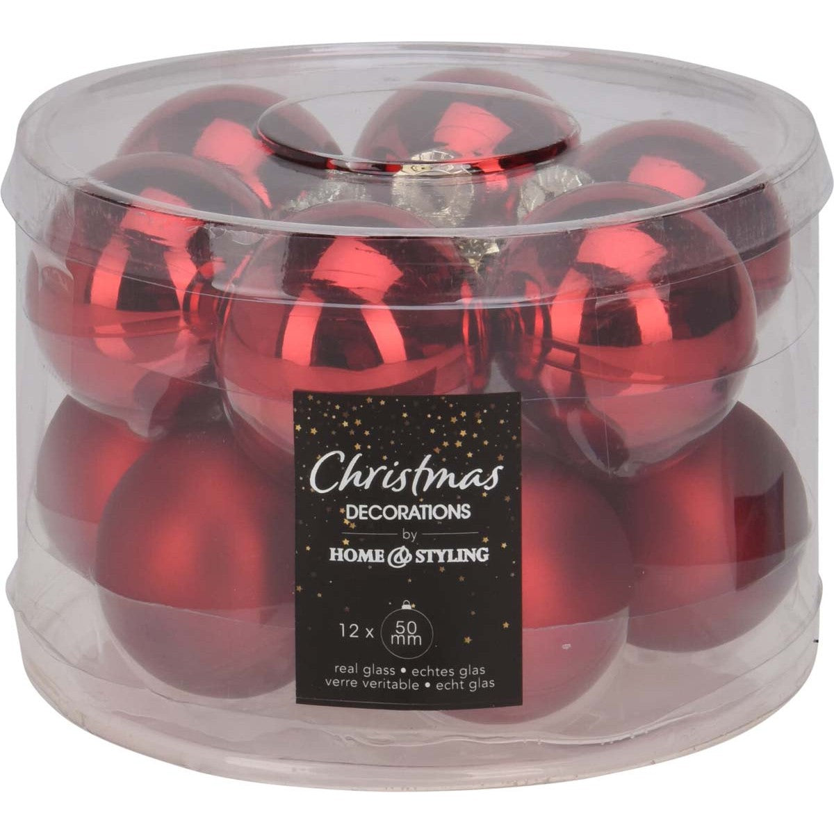 Μπάλα Γυάλινη Κόκκινη 5εκ S/12