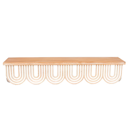 ΡΑΦΙΕΡΑ ΞΥΛΙΝΗ ΦΥΣΙΚΟ ΧΡΩΜΑ ΜΕ ΛΕΥΚΟ 60x13x12