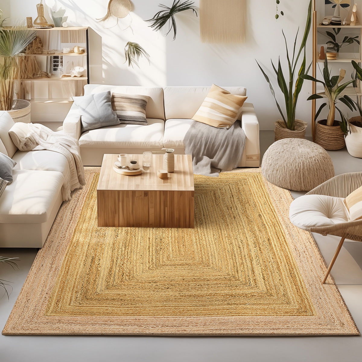 Χαλί Tropic Art 9139 133x190εκ Μπεζ/Κίτρινο