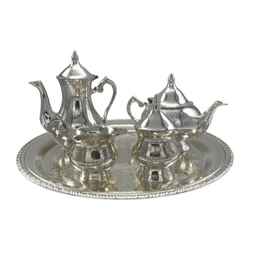 Σετ Τσαγιού Επάργυρο με Δίσκο