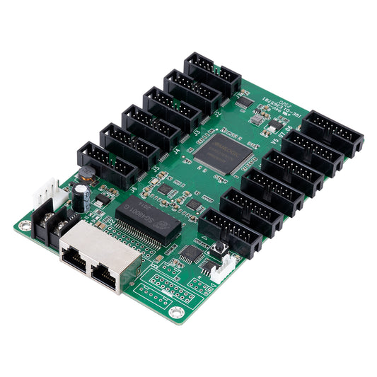 CARDULCO ZH-T12 90387 Professional LED Receiving Card 12 x HUB75 - Κάρτα Καναλιών για Ψηφιακές Οθόνες LED Video Wall - Loading Area W128 x H768 - Gray Level 65536 - Gigabit Network Linkable - DC 3.5~6V - IP20 Μ14.8 x Π9.6 x Υ1.7cm