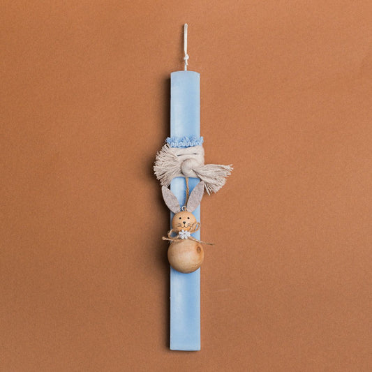 Λαμπάδα Σιέλ 33εκ Ξύλινος Λαγός Μπάλα σε Συσκευασία Δώρου