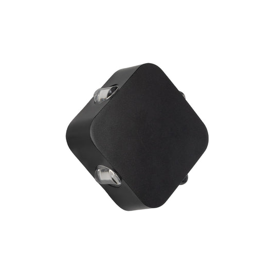 LUZ 60688 Μοντέρνο Φωτιστικό Τοίχου - Απλίκα LED 8W 1000lm 10° AC 220-240V Αδιάβροχο IP65 Θερμό Λευκό 2700K - CREE XPE Chip & TÜV SÜD Driver - Μαύρο Ματ - Μ13.5 x Π4.5 x Υ13.5