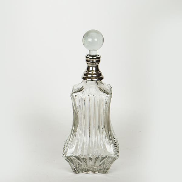 ΚΑΡΑΦΑ ΓΥΑΛΙΝΗ - ΜΕΤΑΛΛΙΚΗ ΑΣΗΜΙ 11x11x33