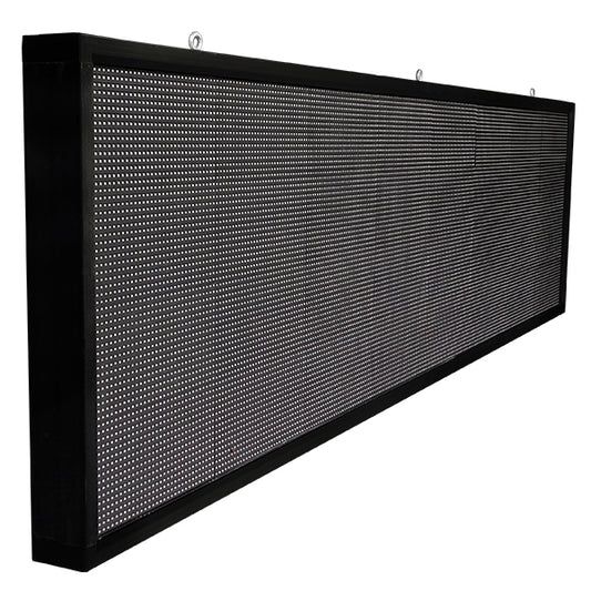 DISPLAY 90290 Κυλιόμενη Ψηφιακή Επιγραφή P10 Μονής Όψης LED AC 220-240V Αδιάβροχο IP65 Ψυχρό Λευκό 6000K - WiFi Control μέσω FK APP - Αισθητήρας Θερμοκρασίας & Υγρασίας - Μ264 x Π9 x Υ72