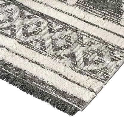 Χαλί Βαμβακερό Morocotton 9235 150x220εκ Γκρι