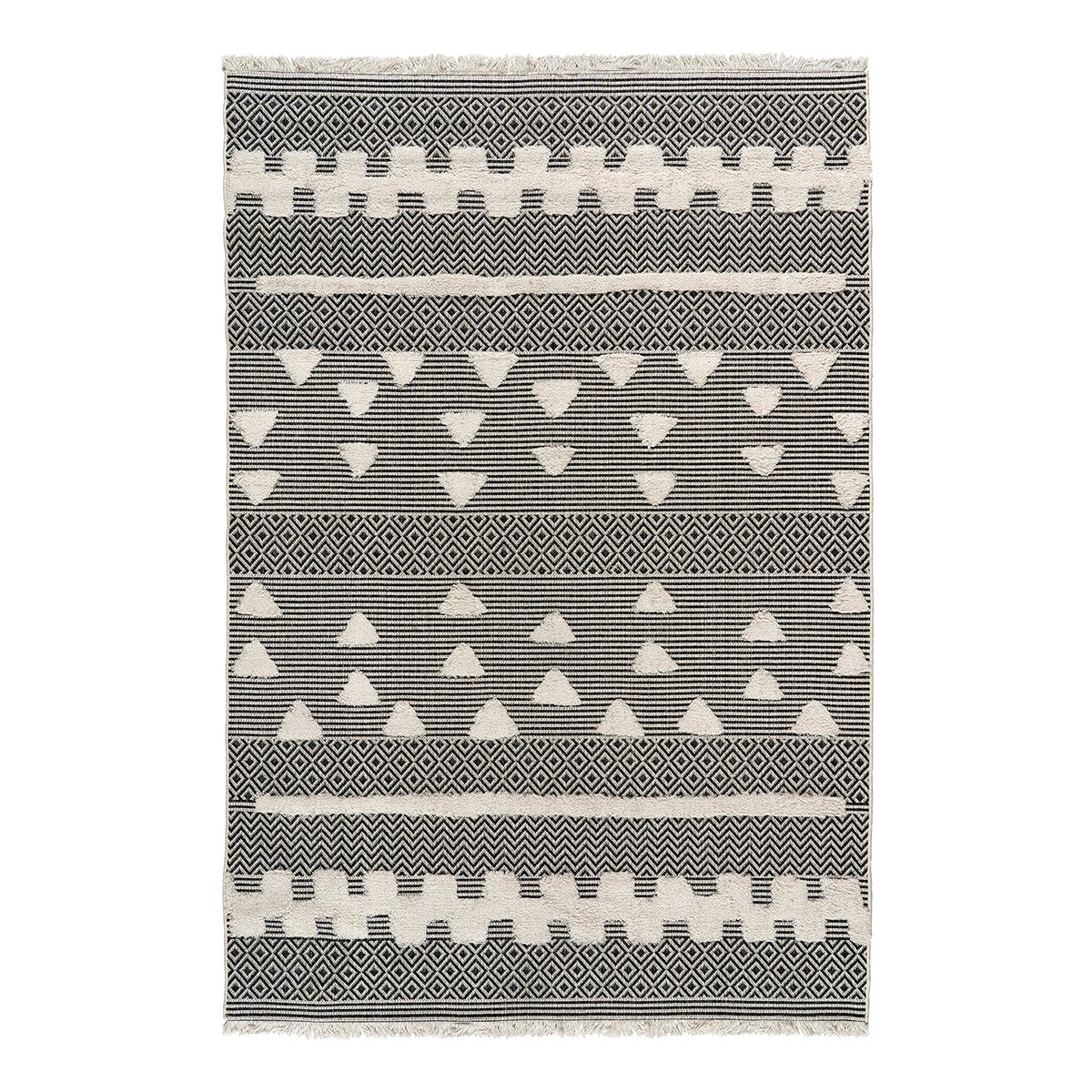 Χαλί Βαμβακερό Morocotton 9238 Γκρι 150x220εκ