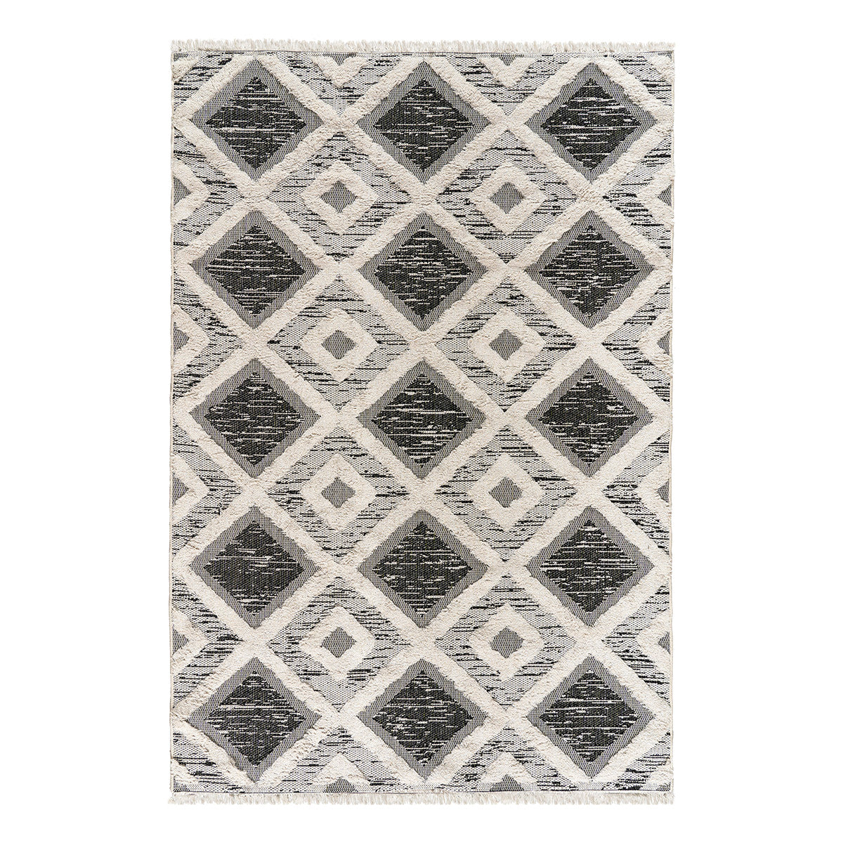 Χαλί Βαμβακερό Morocotton 9240 125x180εκ Γκρι