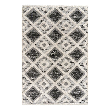 Χαλί Βαμβακερό Morocotton 9240 150x220εκ Γκρι