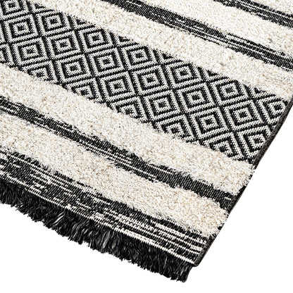 Χαλί Βαμβακερό Morocotton 9241 Γκρι 150x220εκ