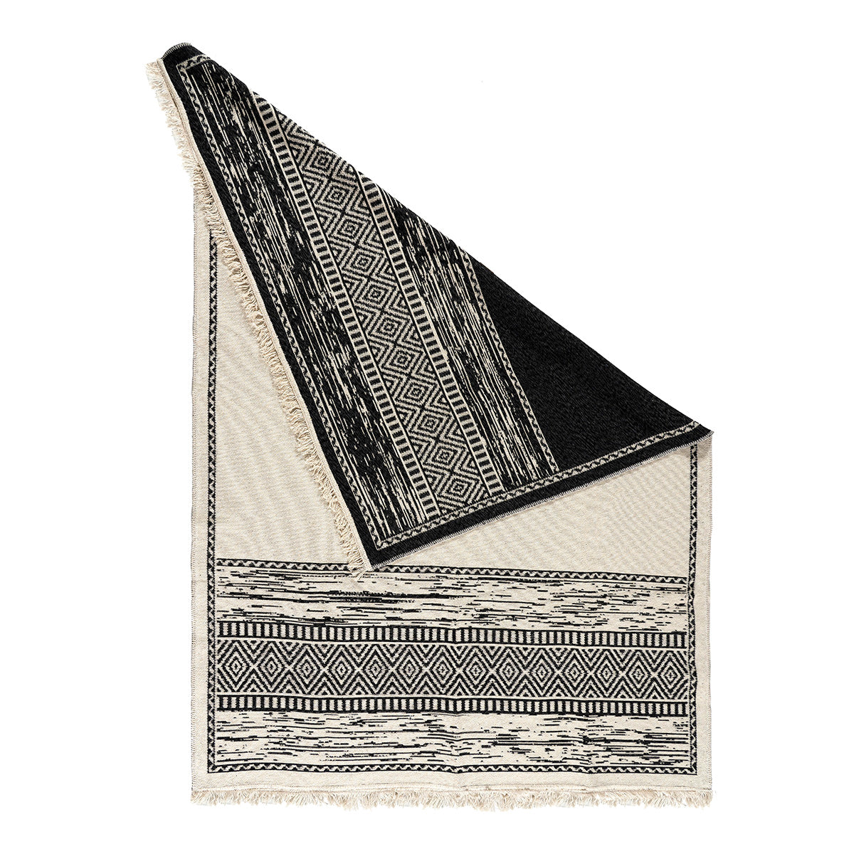 Χαλί Βαμβακερό Διπλής Όψεως Duo Art 9252 160x230εκ Ανθρακίτης