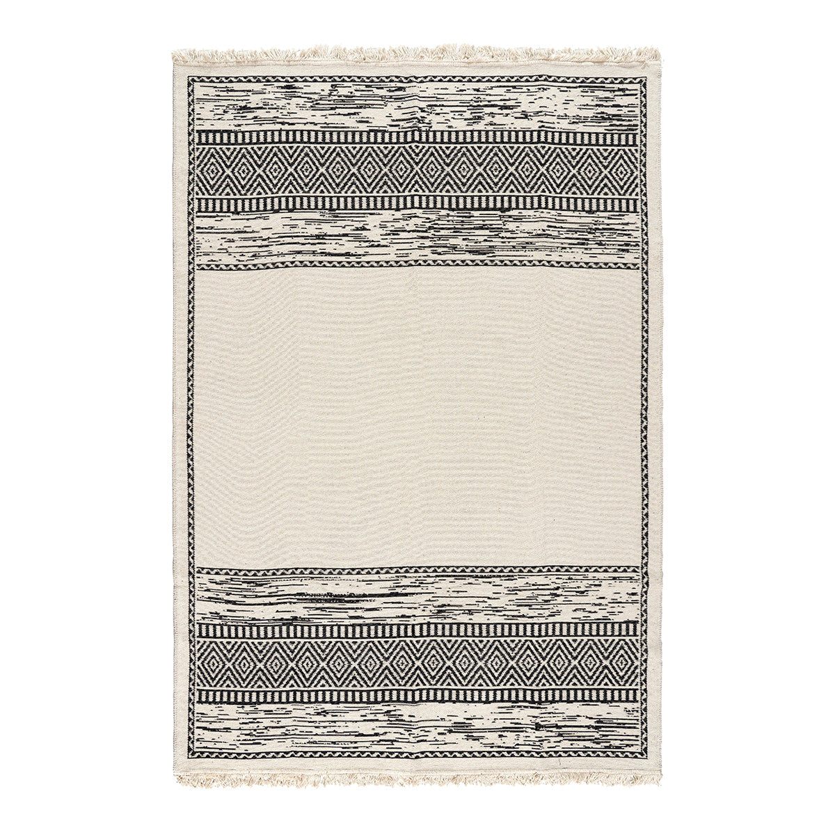 Χαλί Βαμβακερό Διπλής Όψεως Duo Art 9252 160x230εκ Ανθρακίτης