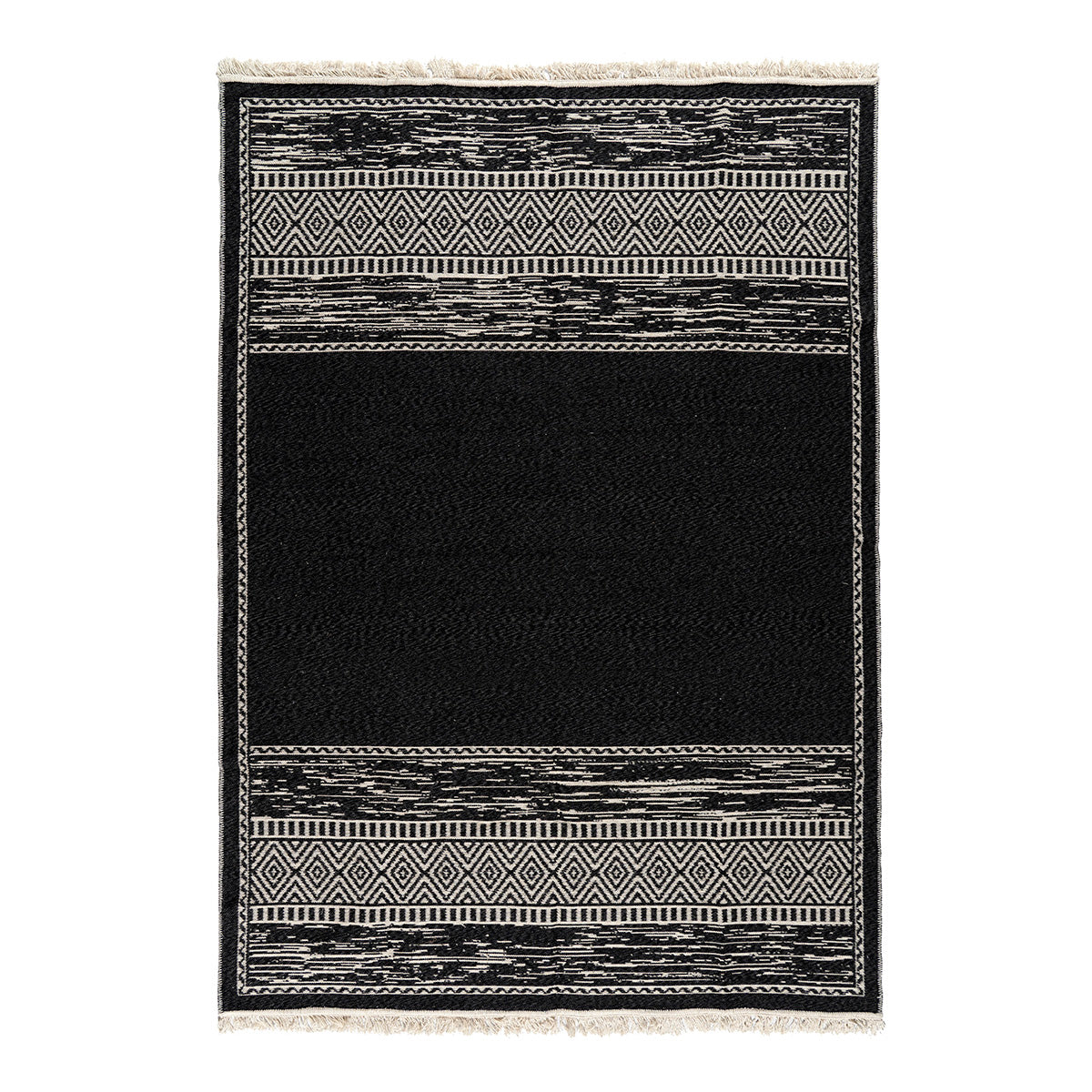 Χαλί Βαμβακερό Διπλής Όψεως Duo Art 9252 160x230εκ Ανθρακίτης