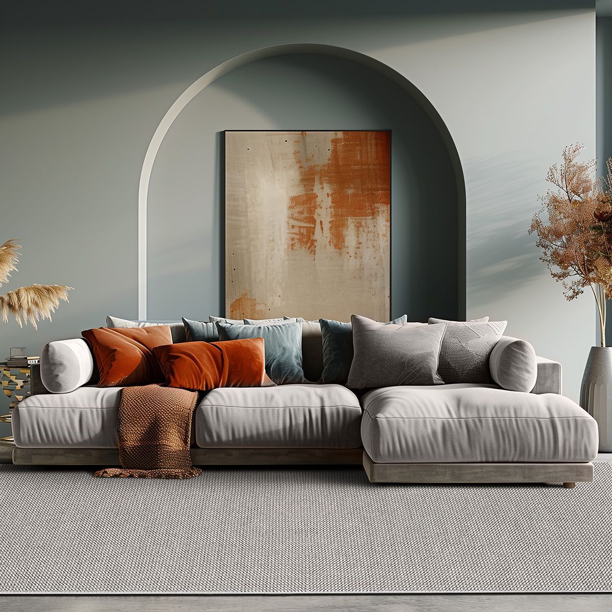 Χαλί Rustic Art 9335 Λευκό/Γκρι 133x190εκ