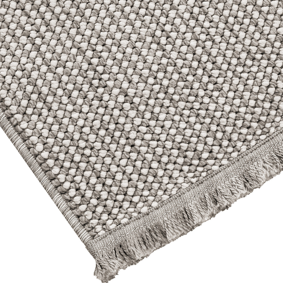 Πατάκι Rustic Art 9335 67x140εκ Λευκό-Γκρι