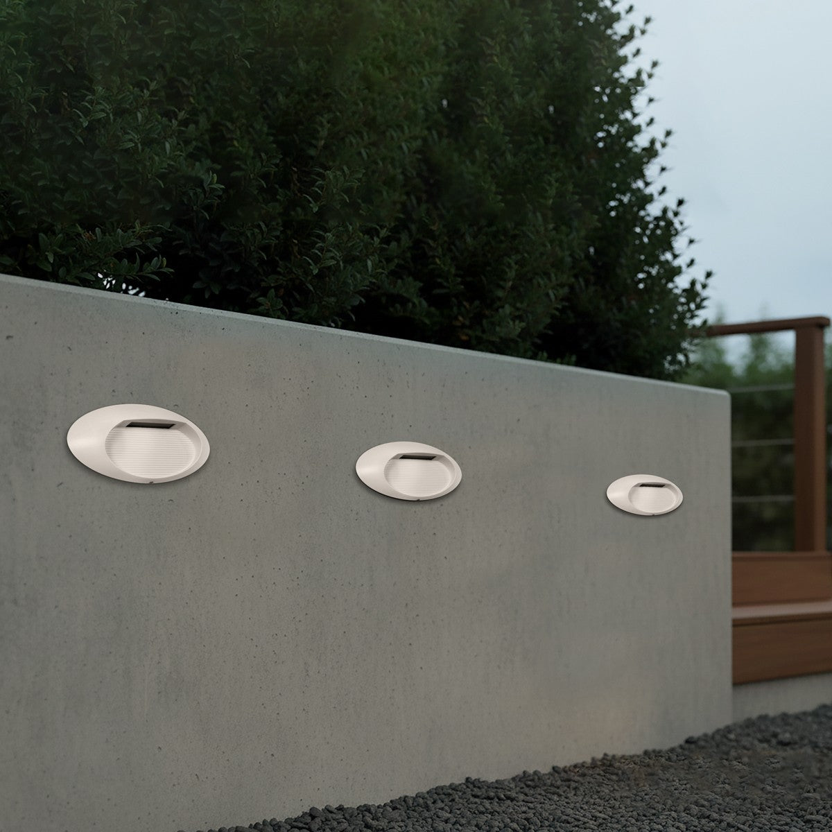 STEPART KLV-101-0100 Φωτιστικό Σκαλοπατιού / Διαδρόμου LED 3W 375lm 45° AC 220-240V Αδιάβροχο IP65 Θερμό Λευκό 2700K - Lumileds SMD Chip & TÜV SÜD Driver - Λευκό Ματ - Μ26 x Π5.5 x Υ13