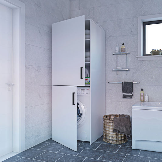 Ντουλάπα Πλυντηρίου Laundry Λευκό 70x68x190