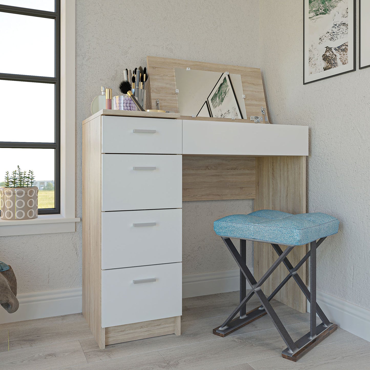 Τουαλέτα Tab Σονόμα-Λευκό 90x42x82-110