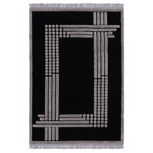 Χαλί Noir Art 9437 133x190εκ Μαύρο