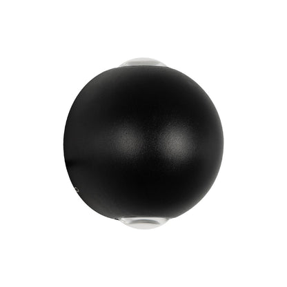 VEGA 60672 Μοντέρνο Φωτιστικό Τοίχου - Απλίκα LED 6W 750lm 30° AC 220-240V Αδιάβροχο IP65 Θερμό Λευκό 2700K - Bridgelux COB Chip & TÜV SÜD Driver - Μαύρο Ματ - Μ10 x Π7.5 x Υ10