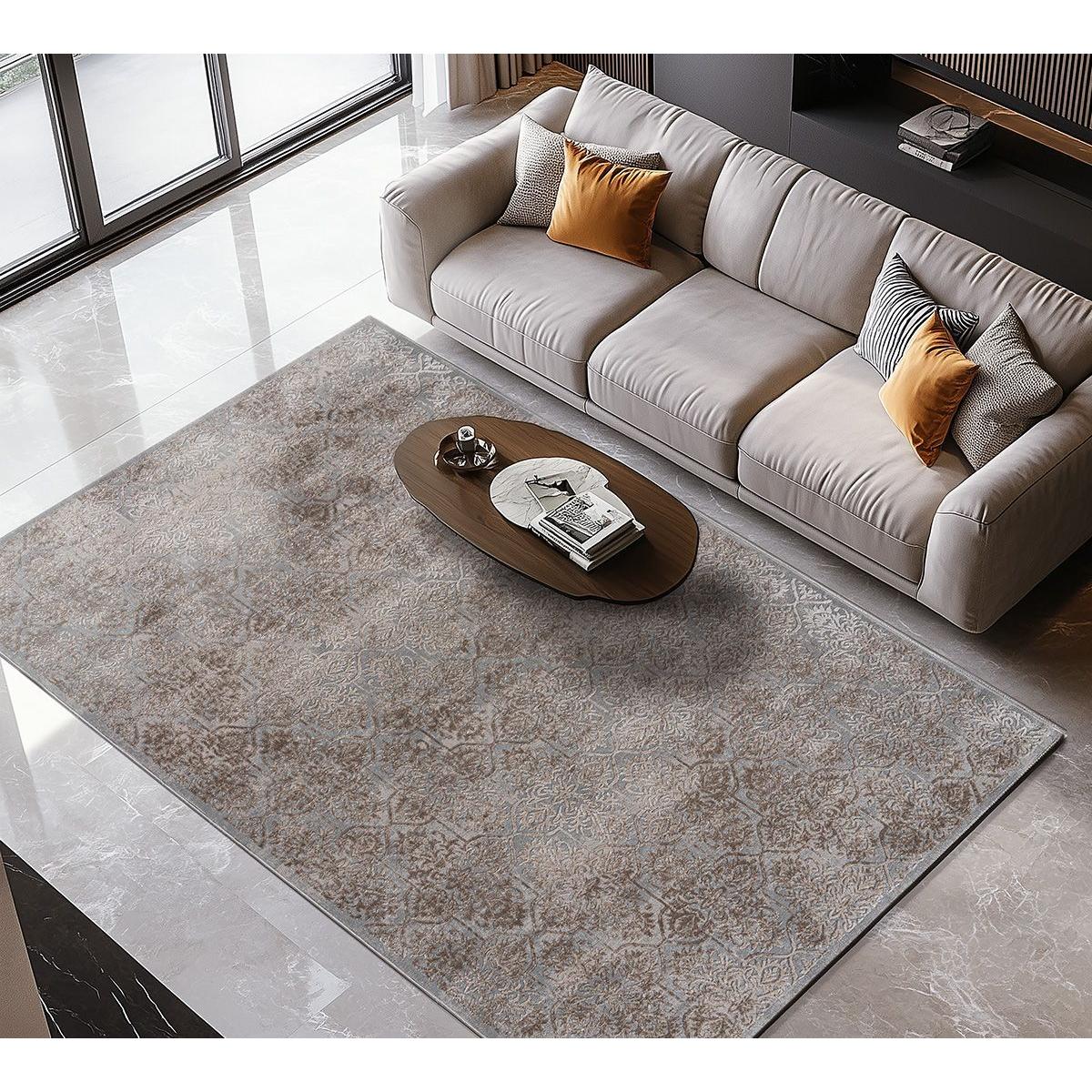 Διάδρομος με το Μέτρο Zenia Art 9440 67εκ Μπεζ/Γκρι