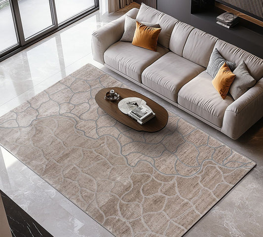 Διάδρομος με το Μέτρο Zenia Art 9442 67εκ Μπεζ/Γκρι