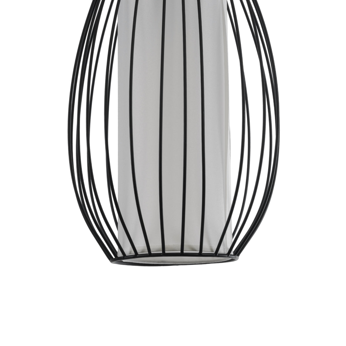 LILY 01561 Vintage Κρεμαστό Φωτιστικό Οροφής με Ντουί 1 x E27 AC 220-240V IP20 - Μαύρο & Λευκό - Μ90 x Π90 x Υ20