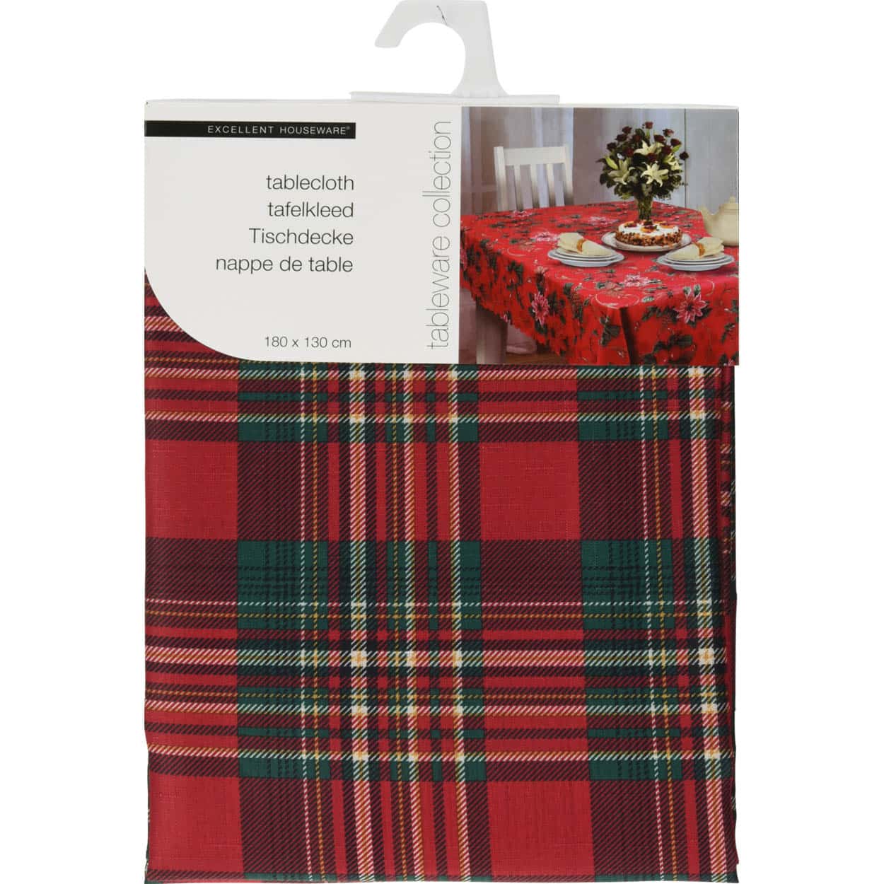 Τραπεζομάντηλο Καρώ 130x180εκ