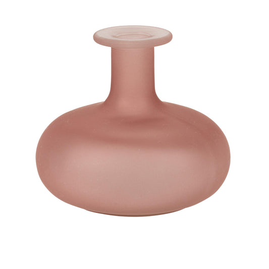 Γυάλινο Βάζο Emy Ροζ 12x12x11