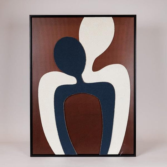 ΠΙΝΑΚΑΣ ΚΑΜΒΑΣ 3D ΦΙΓΟΥΡΕΣ ΜΑΥΡΟΣ - ΚΑΦΕ - ΜΠΕΖ 60x2.9x80