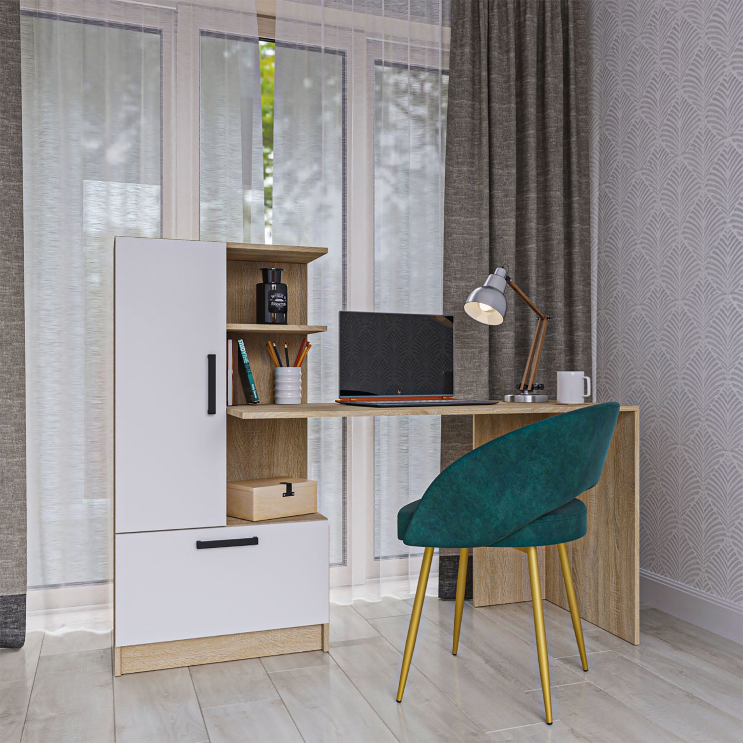 Γραφείο Standart Σονόμα Λευκό 150x59x120