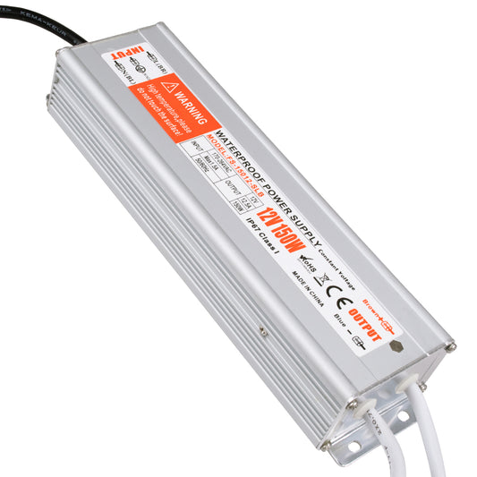 73053 Μεταλλικό Τροφοδοτικό SELV για Προϊόντα LED 150W 12.5A - AC 220-240V σε DC 12V - Αδιάβροχο IP67 L24.3 x W7.4 x H4.5cm