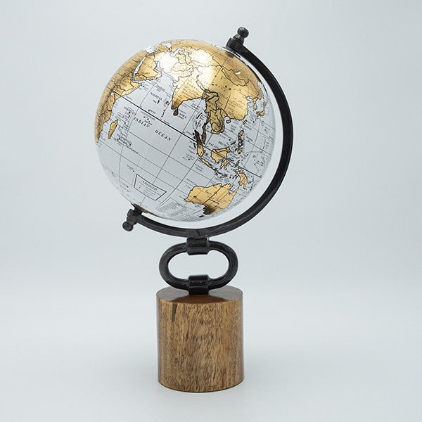 ΥΔΡΟΓΕΙΟΣ ΜΕΤΑΛΛΙΚΗ ΛΕΥΚΗ - ΧΡΥΣΗ - ΚΑΦΕ 20x41εκ