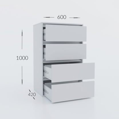 Συρταριέρα Idea Λευκό 60x42x100