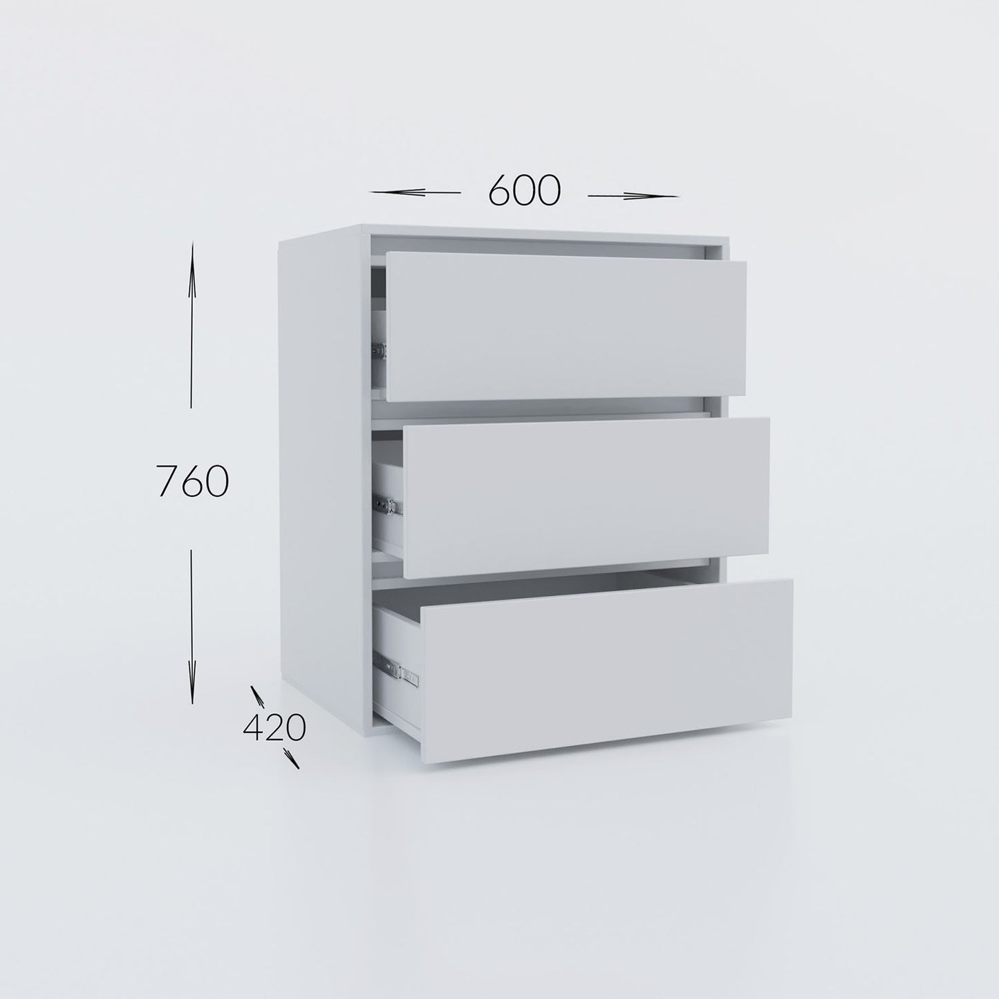 Συρταριέρα Idea Λευκό 60x42x76