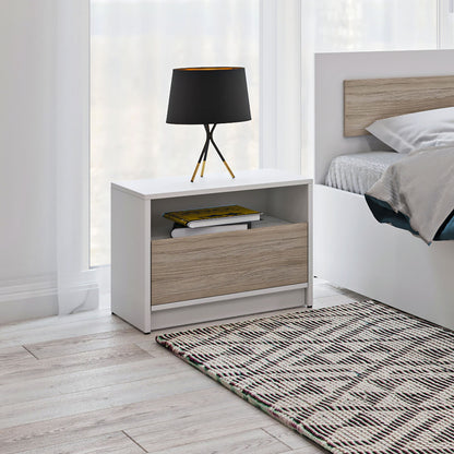 Κομοδίνο Viva Λευκό-Σονόμα 50x36x41