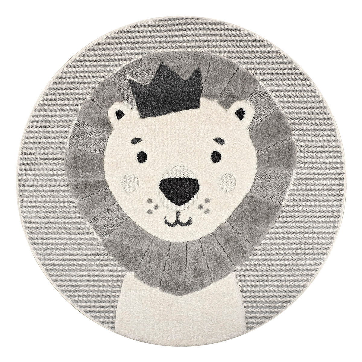 Ροτόντα Loop Art 9556 133x133εκ Γκρι Λευκό