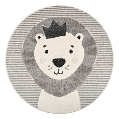 Ροτόντα Loop Art 9556 133x133εκ Γκρι Λευκό