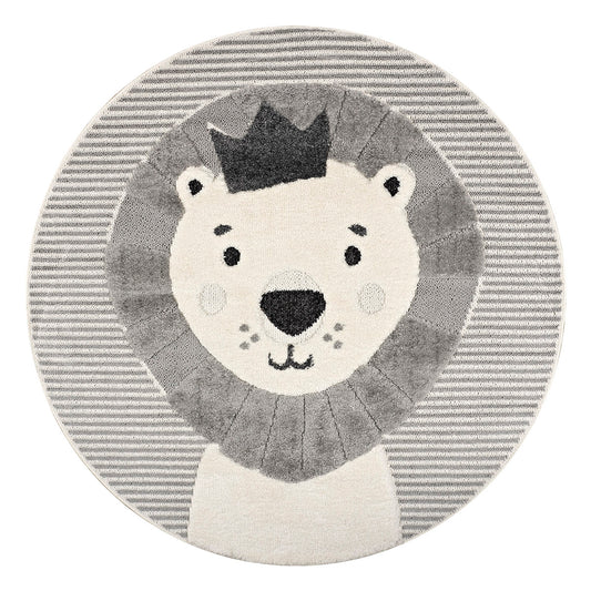 Ροτόντα Loop Art 9556 133x133εκ Γκρι Λευκό