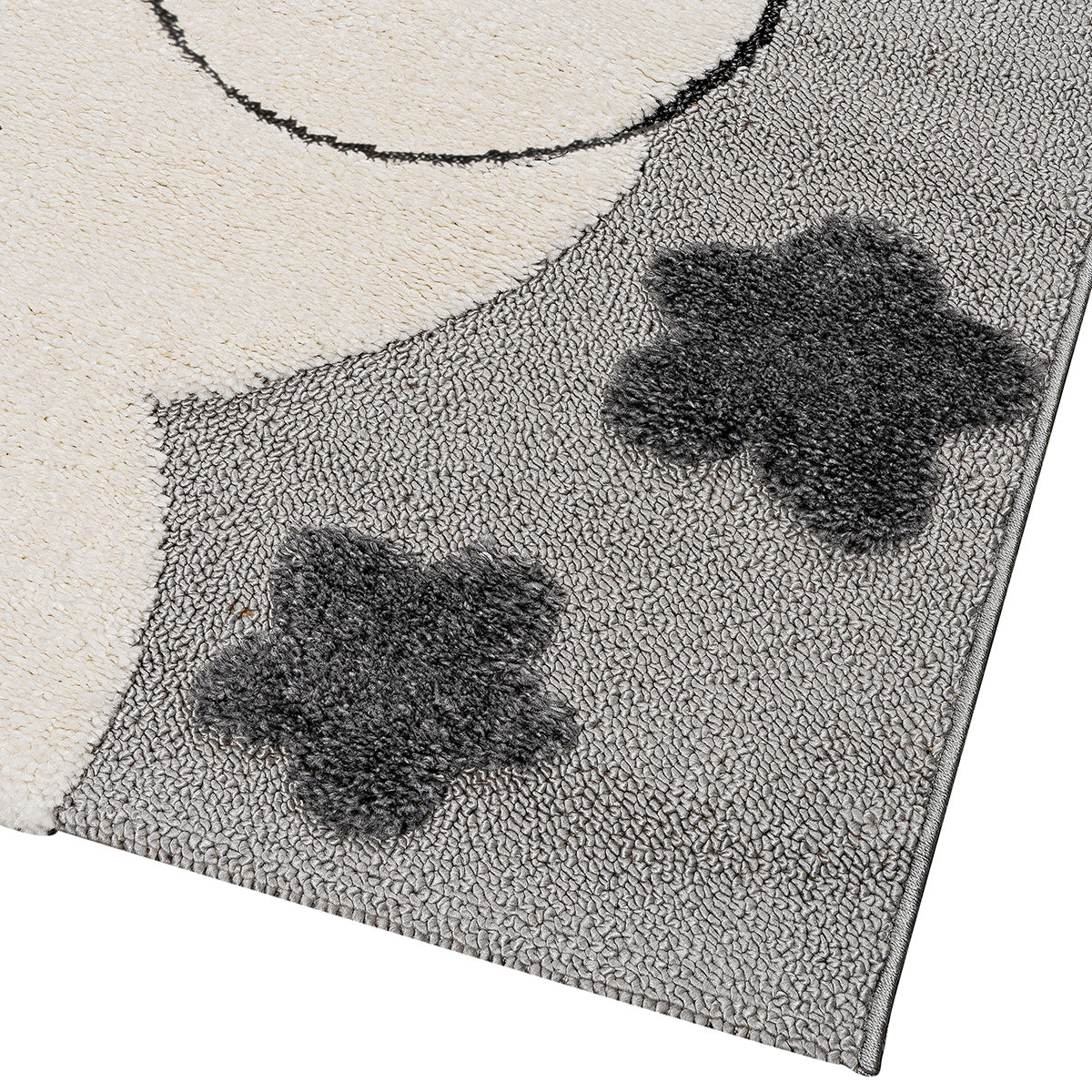 Χαλί Loop Art 9557 133x190εκ Γκρι Λευκό