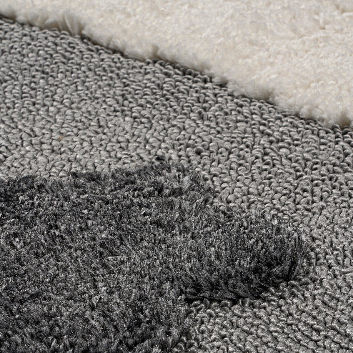 Χαλί Loop Art 9557 133x190εκ Γκρι Λευκό