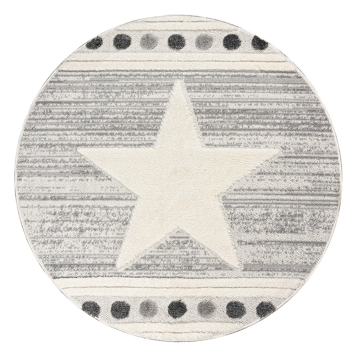 Ροτόντα Loop Art 9559 160x160εκ Γκρι Λευκό