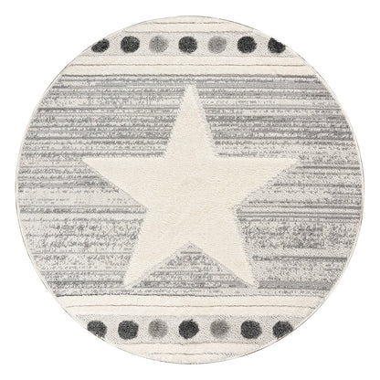 Ροτόντα Loop Art 9559 160x160εκ Γκρι Λευκό