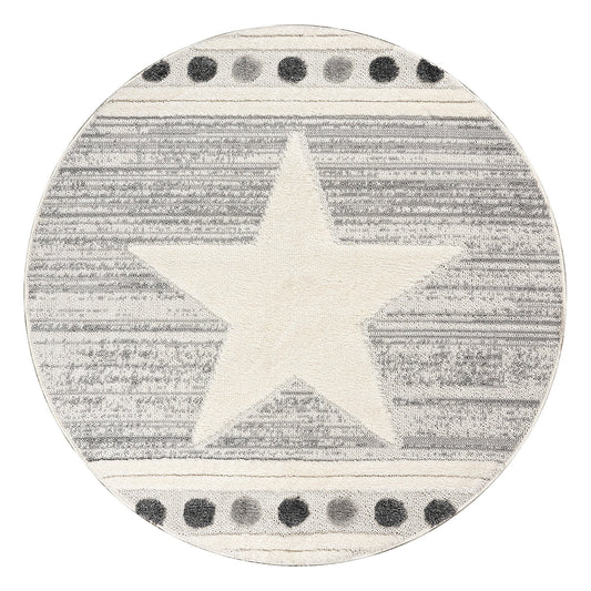 Ροτόντα Loop Art 9559 160x160εκ Γκρι Λευκό