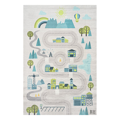 Χαλί Παιδικό Fun Art 9560 135x180εκ Γκρι