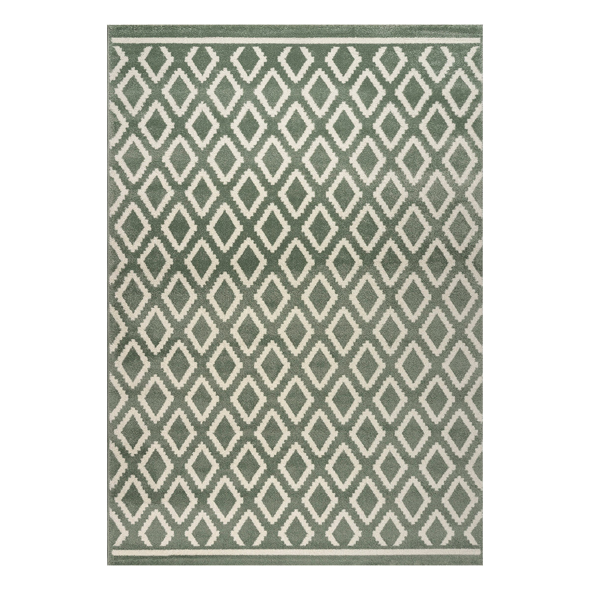 Πατάκι Vibe Art 9573 67x150εκ Μέντα Λευκό