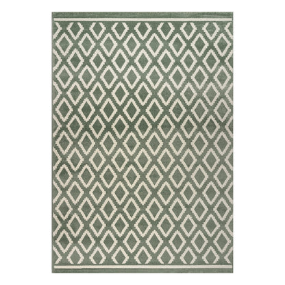 Πατάκι Vibe Art 9573 67x150εκ Μέντα Λευκό