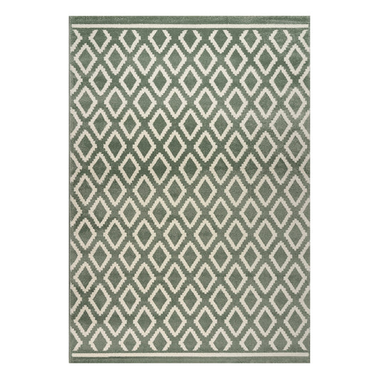 Πατάκι Vibe Art 9573 67x150εκ Μέντα Λευκό