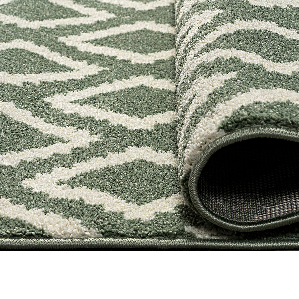 Πατάκι Vibe Art 9573 67x150εκ Μέντα Λευκό