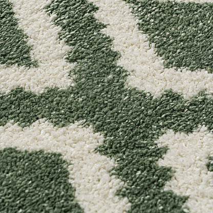 Πατάκι Vibe Art 9573 67x150εκ Μέντα Λευκό